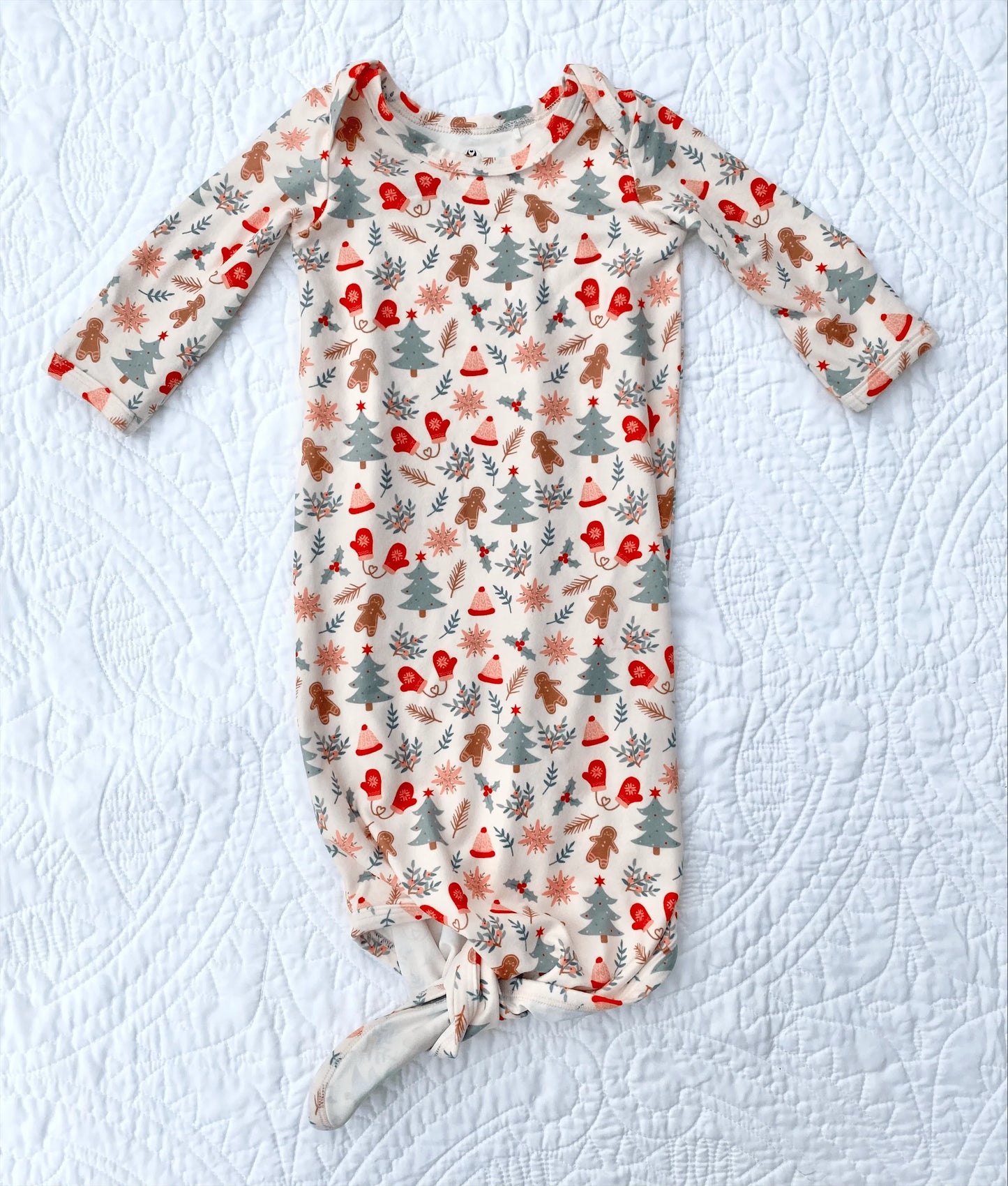 Precious Traditions - Cloud Soft Baby Knotted Gown with Beanie