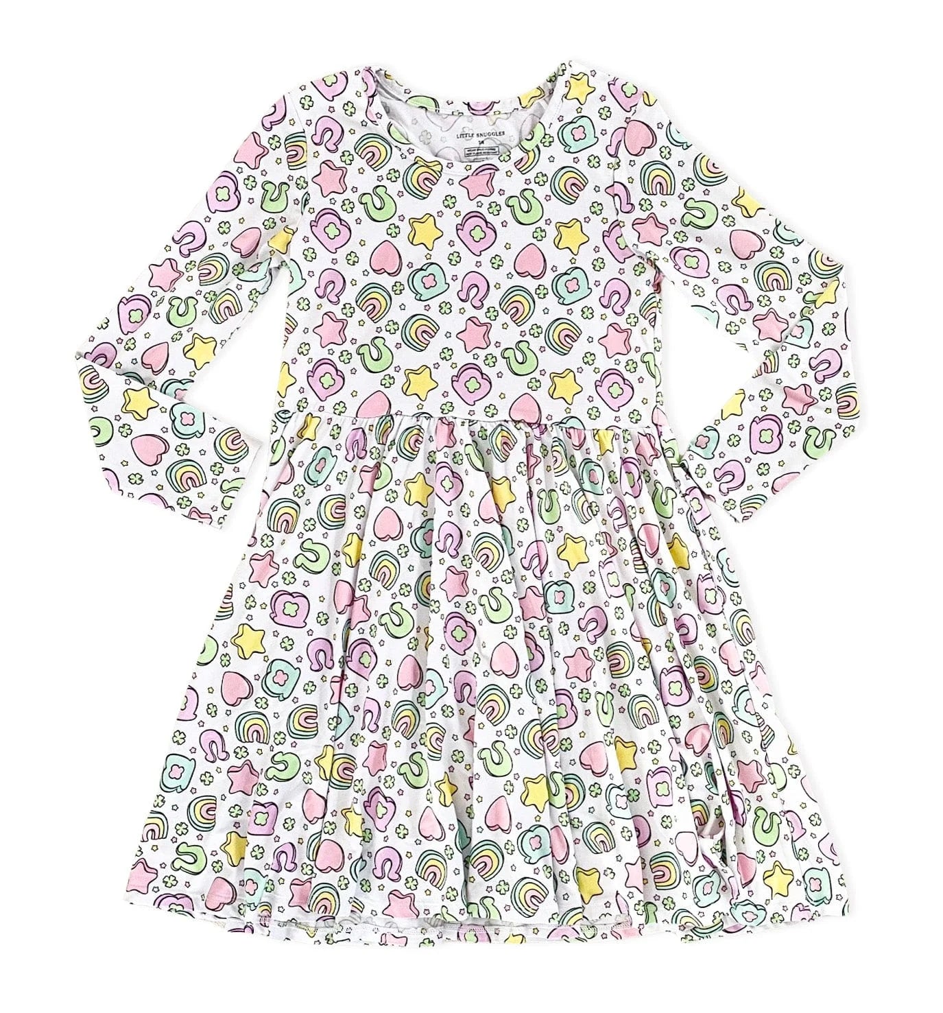 Lucky Charms - Long sleeve bamboo twirl dress