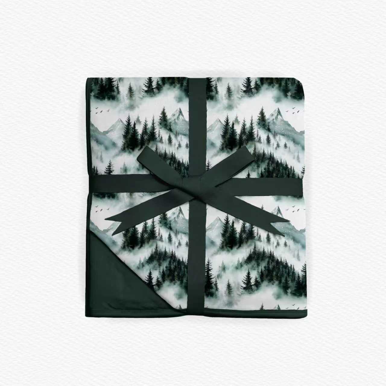 Mountain Mist Mini Quilted Blanket 33”x33”