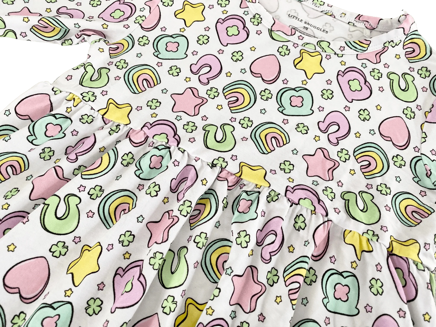 Lucky Charms - Long sleeve bamboo twirl dress