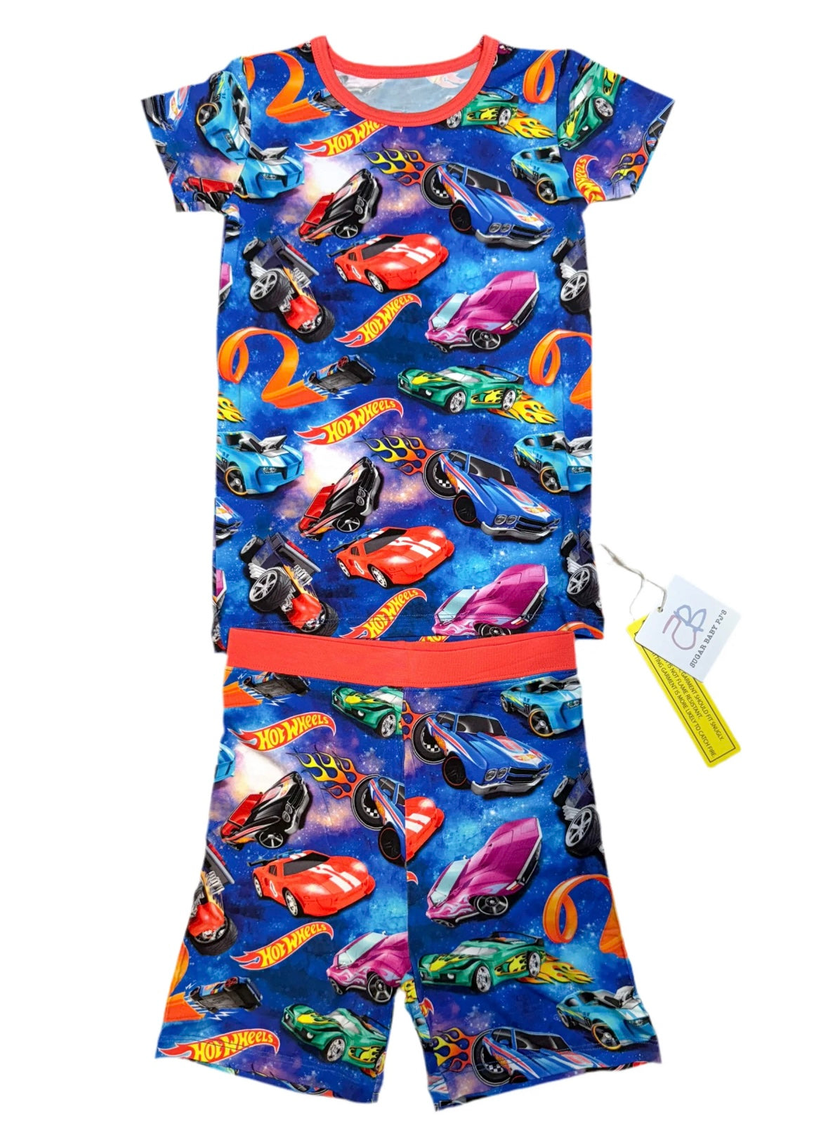 Fast Cars 2-Piece Short Sleeve Short Set