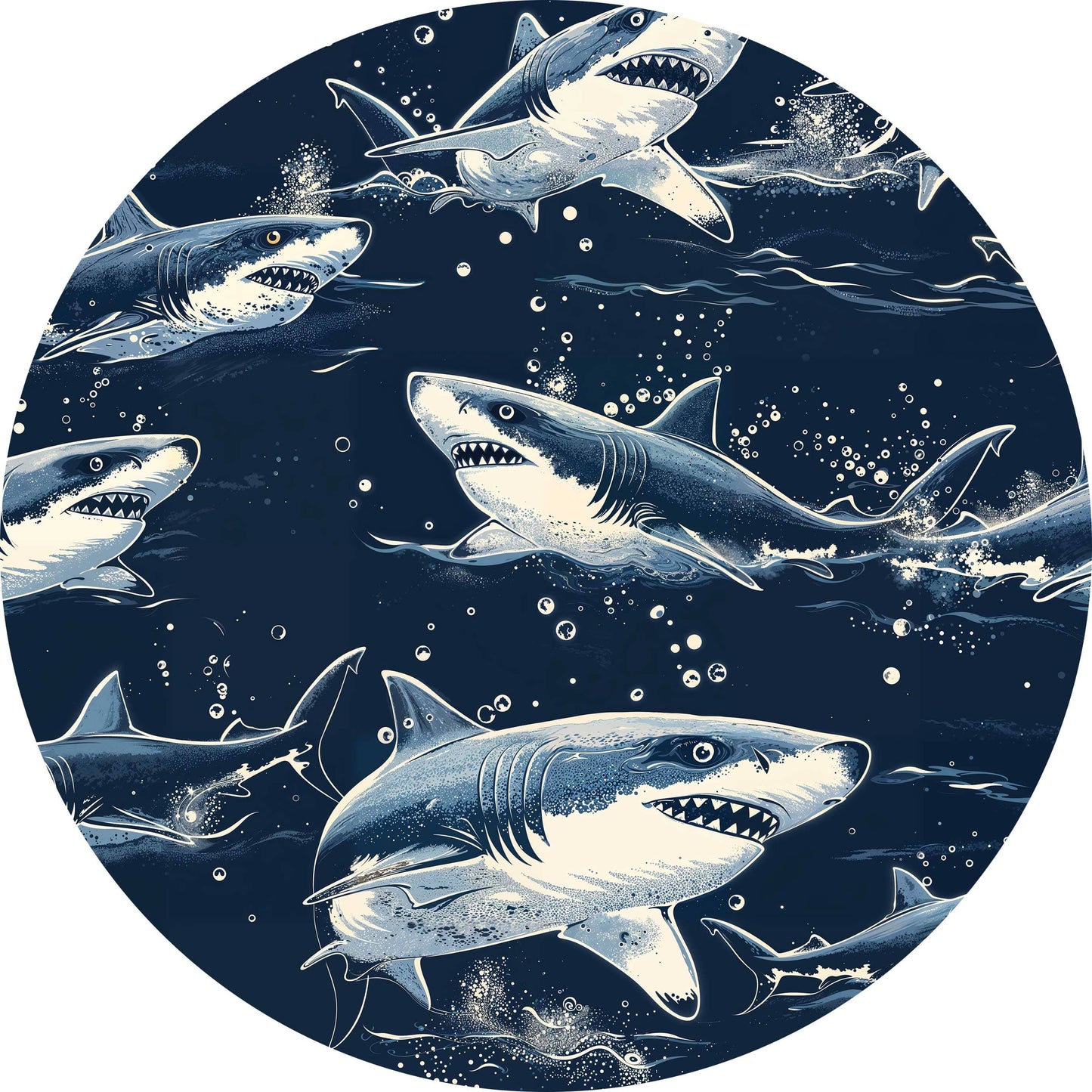 Charlie Play Shark Frenzy - Bamboo Lyocell Short Sleeve Short Lounge Set