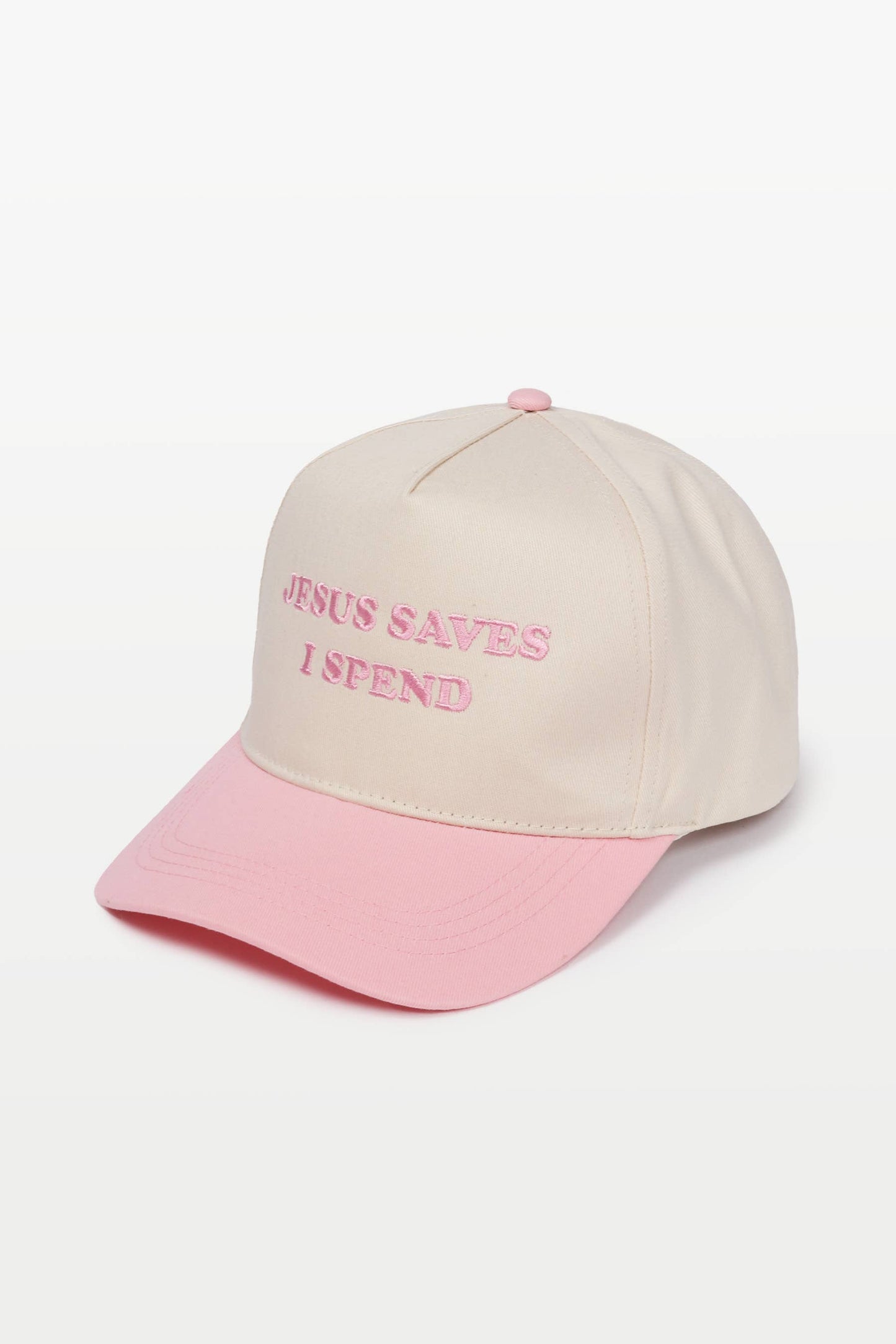 Jesus Saves I Spend Embroidered Hat
