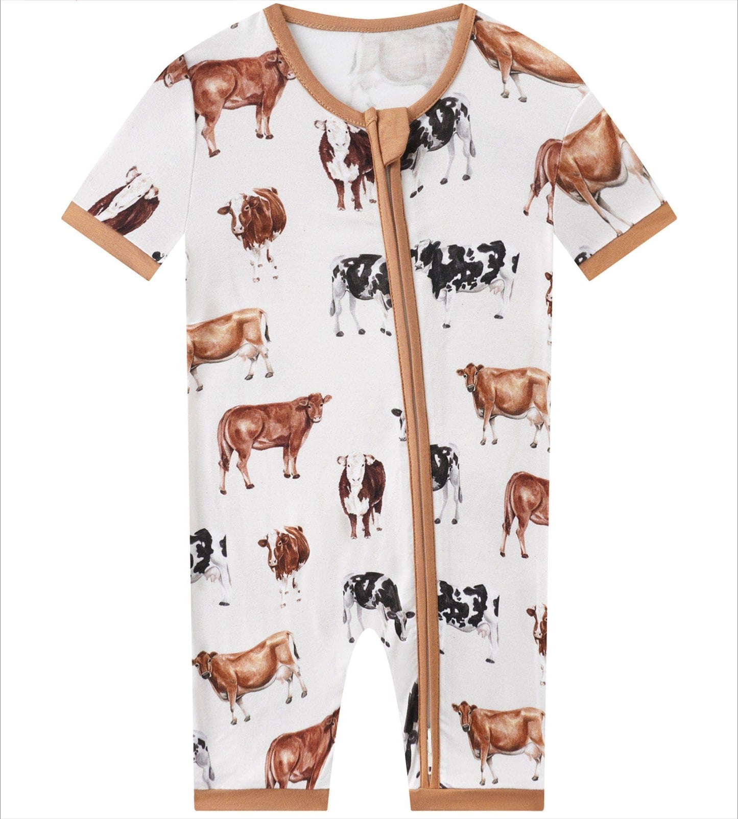 Brown Cow Bamboo Shorty Romper