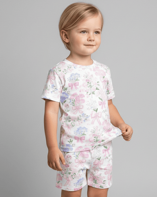 Charlie Play Springtime Wishes - Bamboo Lyocell Short Sleeve Short Lounge Set