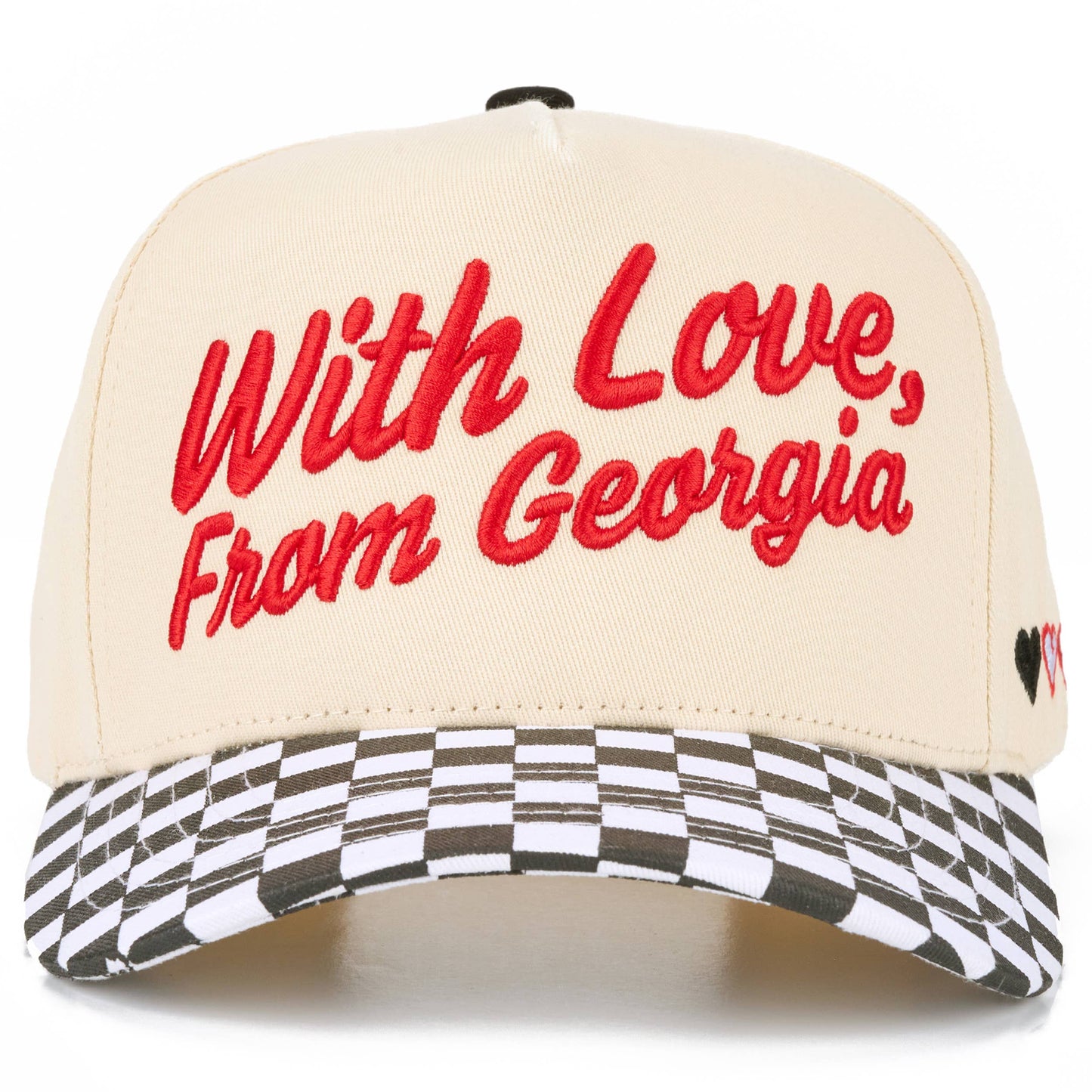 C.C WITH LOVE FROM Letter on Two Tone Trucker Hat