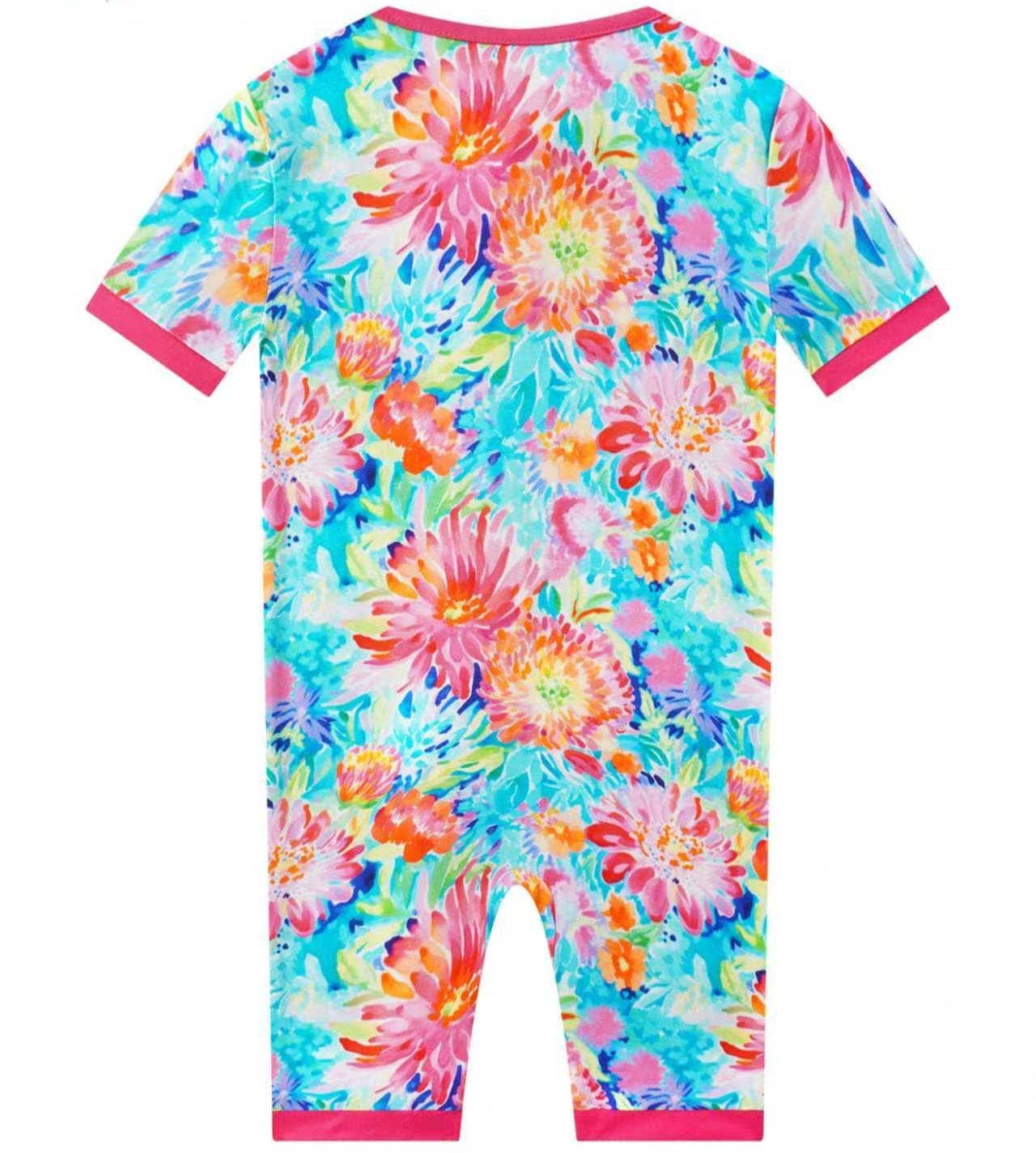 Coral Garden Bamboo Shorty Romper