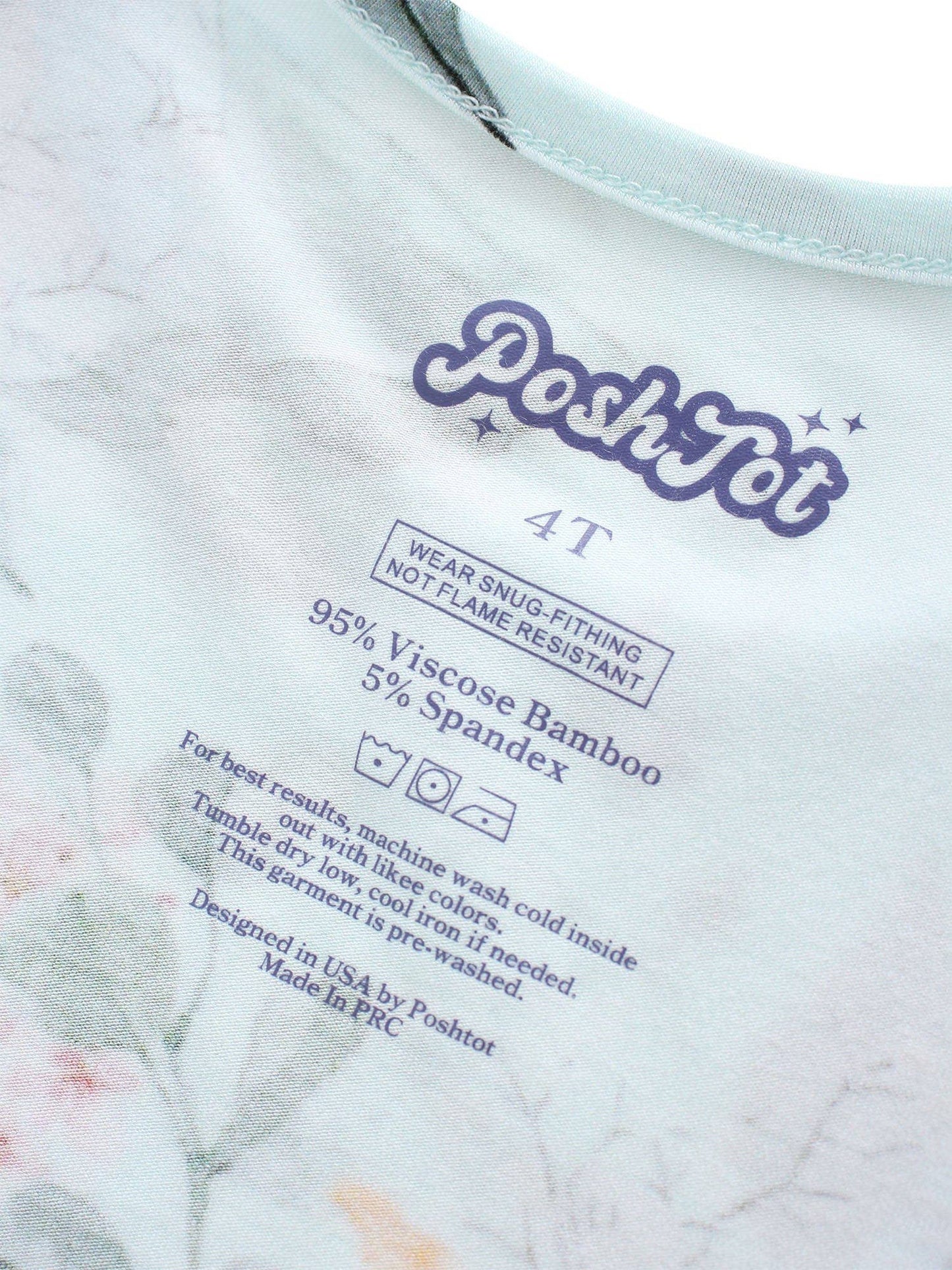 PoshTOT Hydrangea Bamboo Girls Twirl Dress