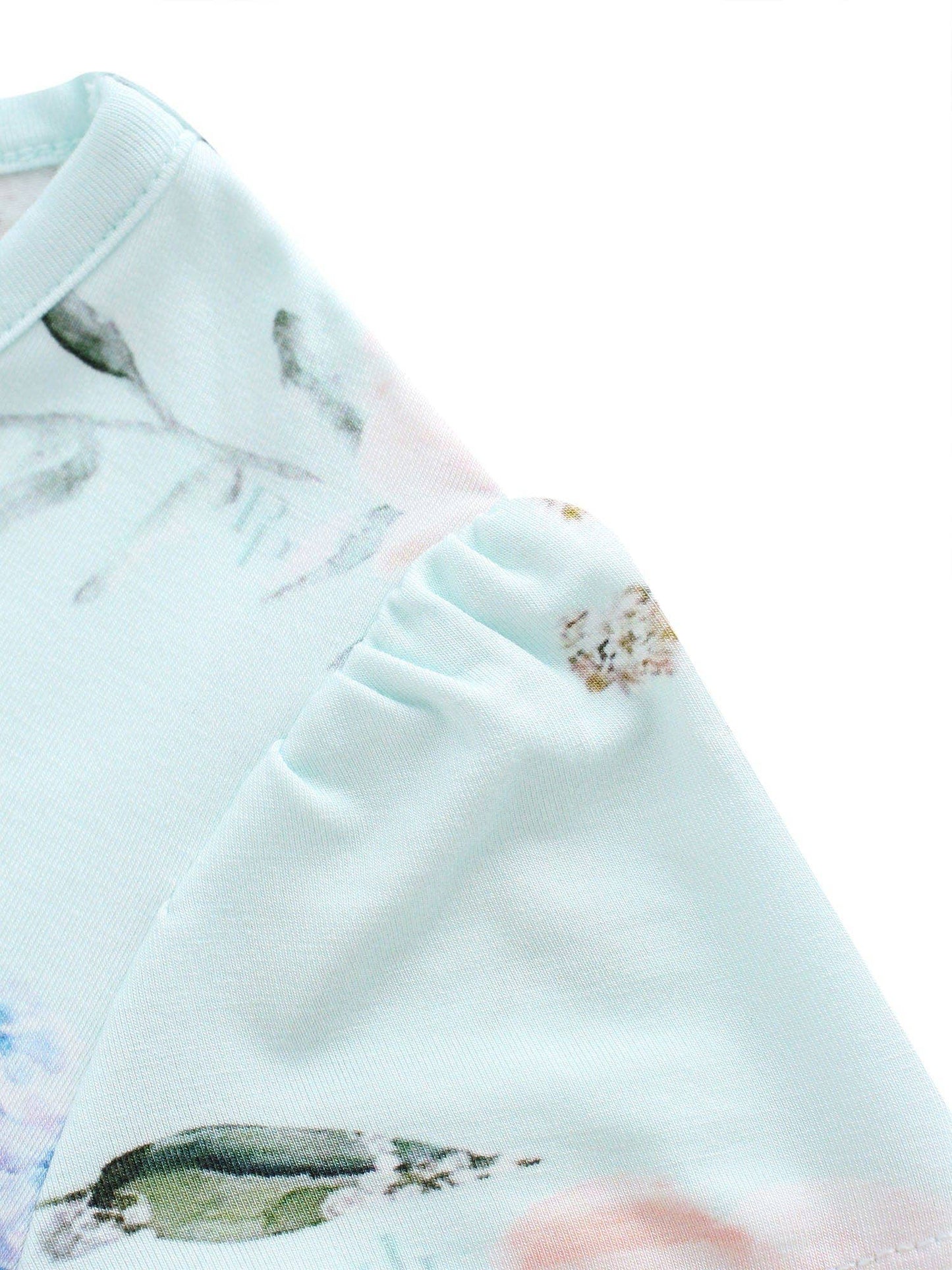 PoshTOT Hydrangea Bamboo Girls Twirl Dress