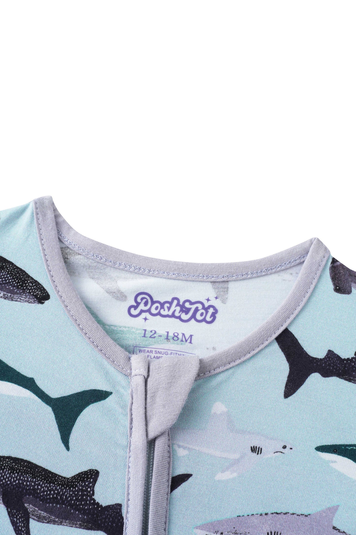 Shark Attack Bamboo Shorty Romper