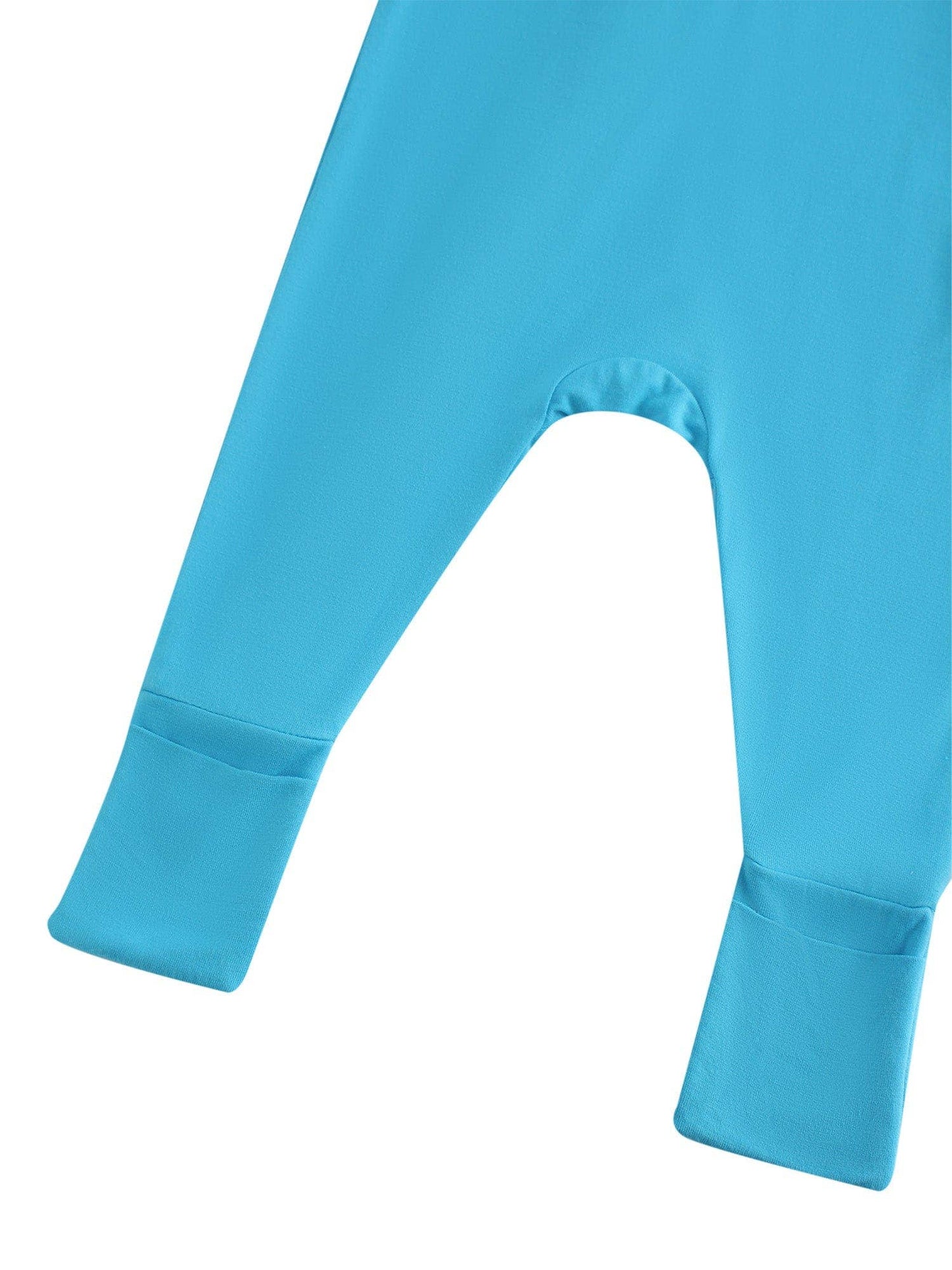 PoshTOT Blue Bamboo Baby Convertible Zippy Romper