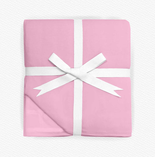 Solid Bubblegum Bamboo Blanket