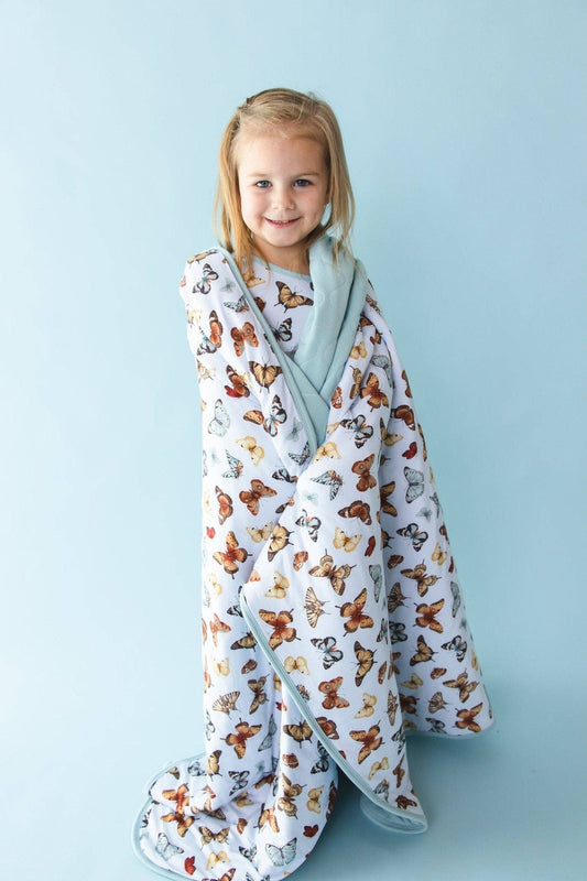 Butterfly Kisses Toddler Quilted Blanket “60x40”