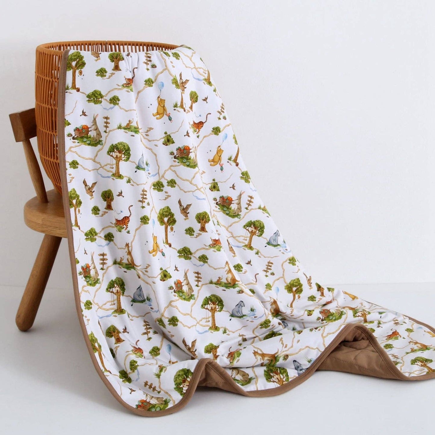 Oh Bother, It's Bedtime Toddler Quilted Blanket 60”x40”