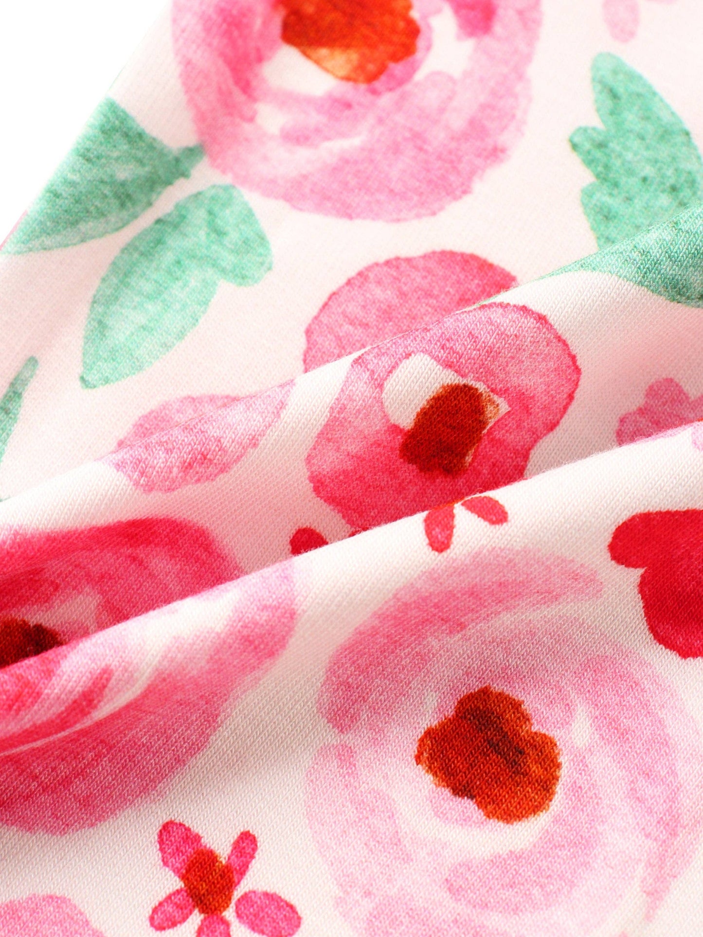 PoshTOT Watercolor Flowers Bamboo Baby Convertible Zippy Romper