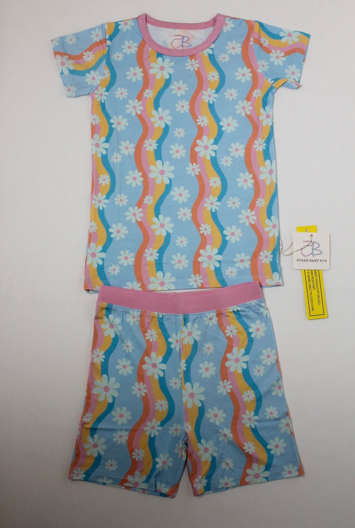 Retro Groove 2-Piece Short Sleeve Short Set