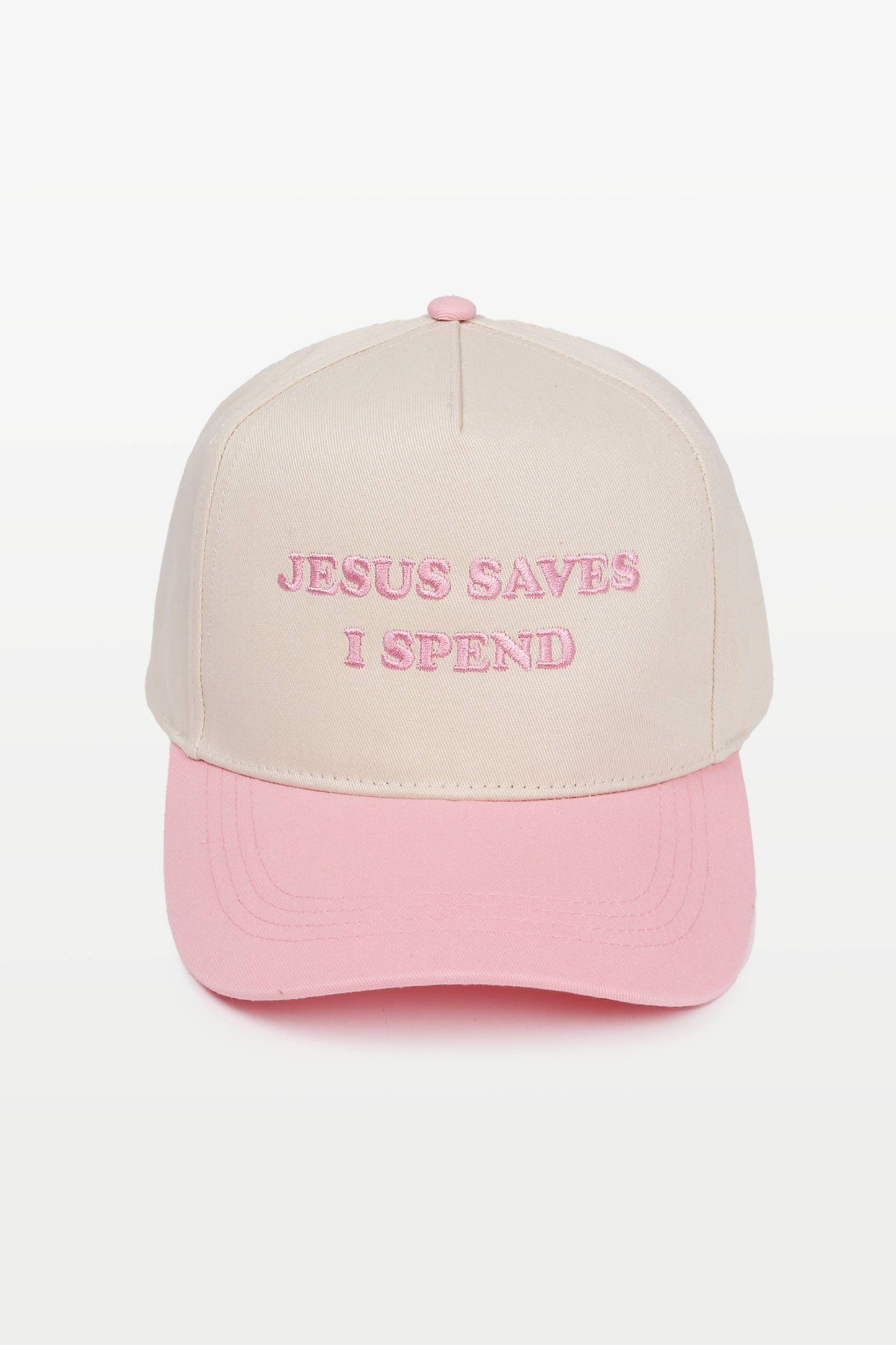 Jesus Saves I Spend Embroidered Hat