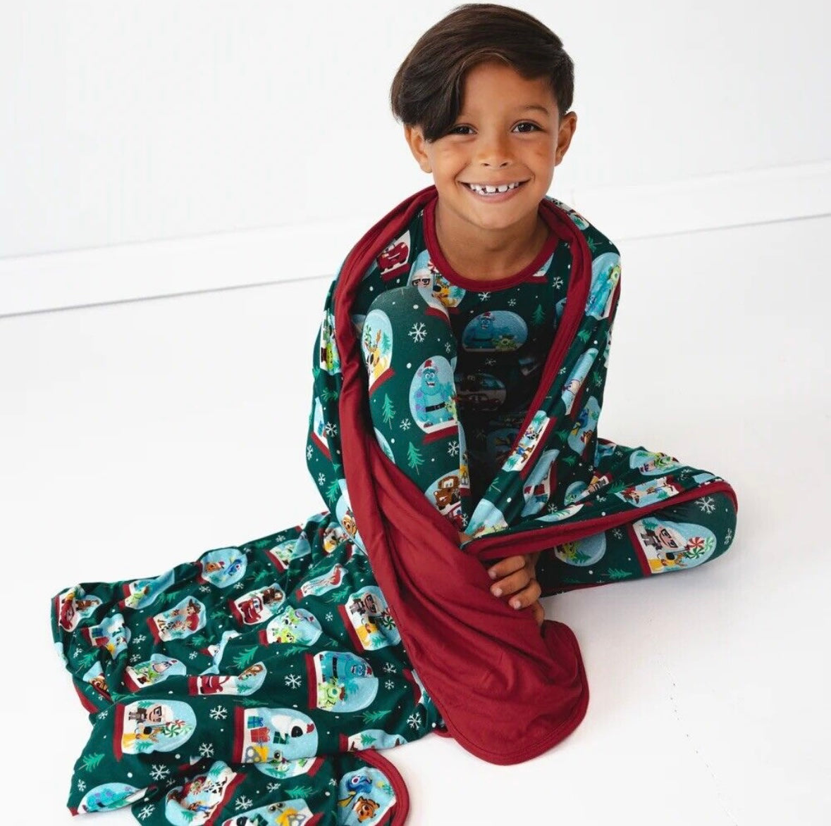 Little Sleepies Disney/Pixar Snow Globes Bamboo Blanket