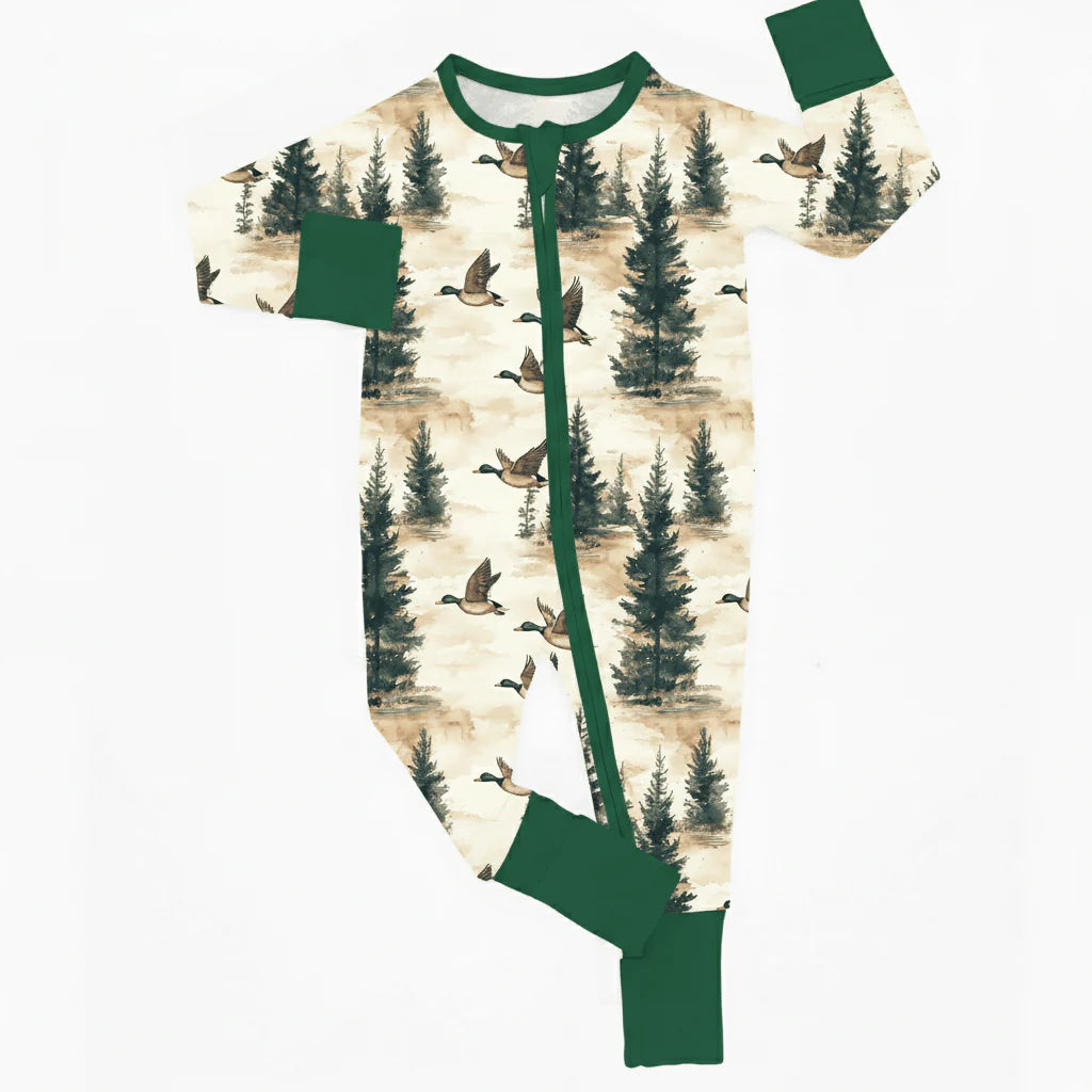 Northwoods Flight Bamboo Convertible Zippy Romper