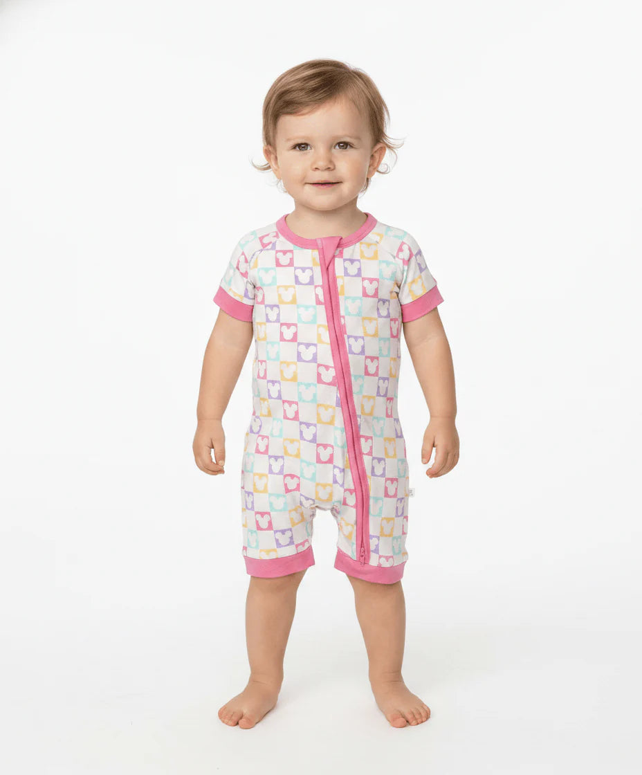 Pastel Ears Bamboo Baby Shorty Zippy Romper