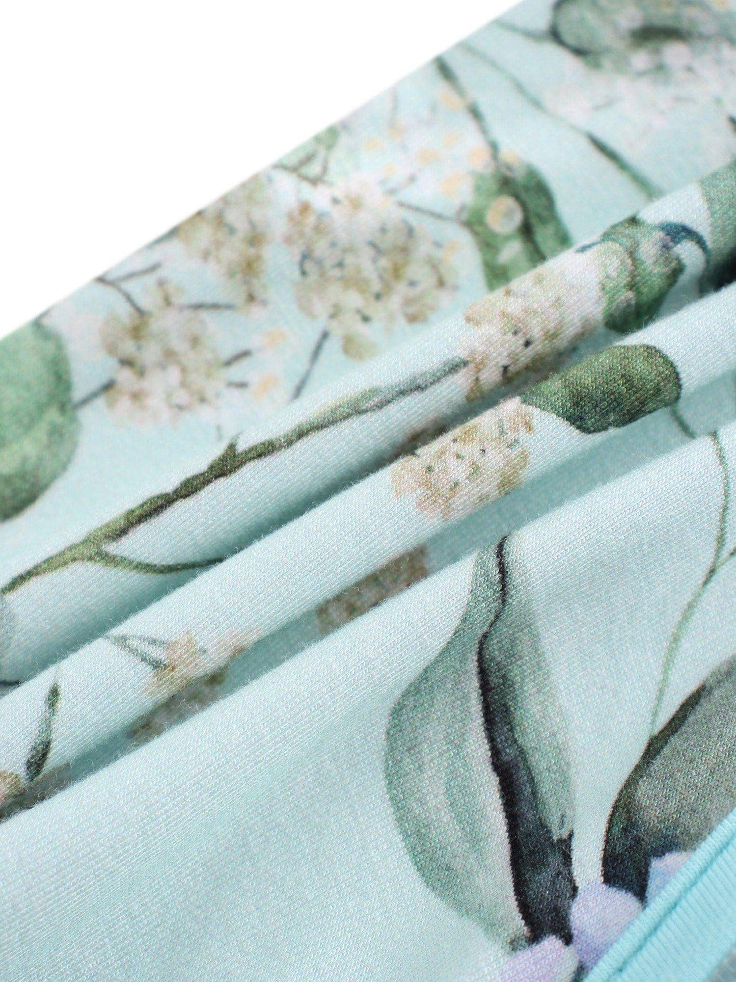 Green Hydrangea Bamboo Baby Convertible Zippy Romper