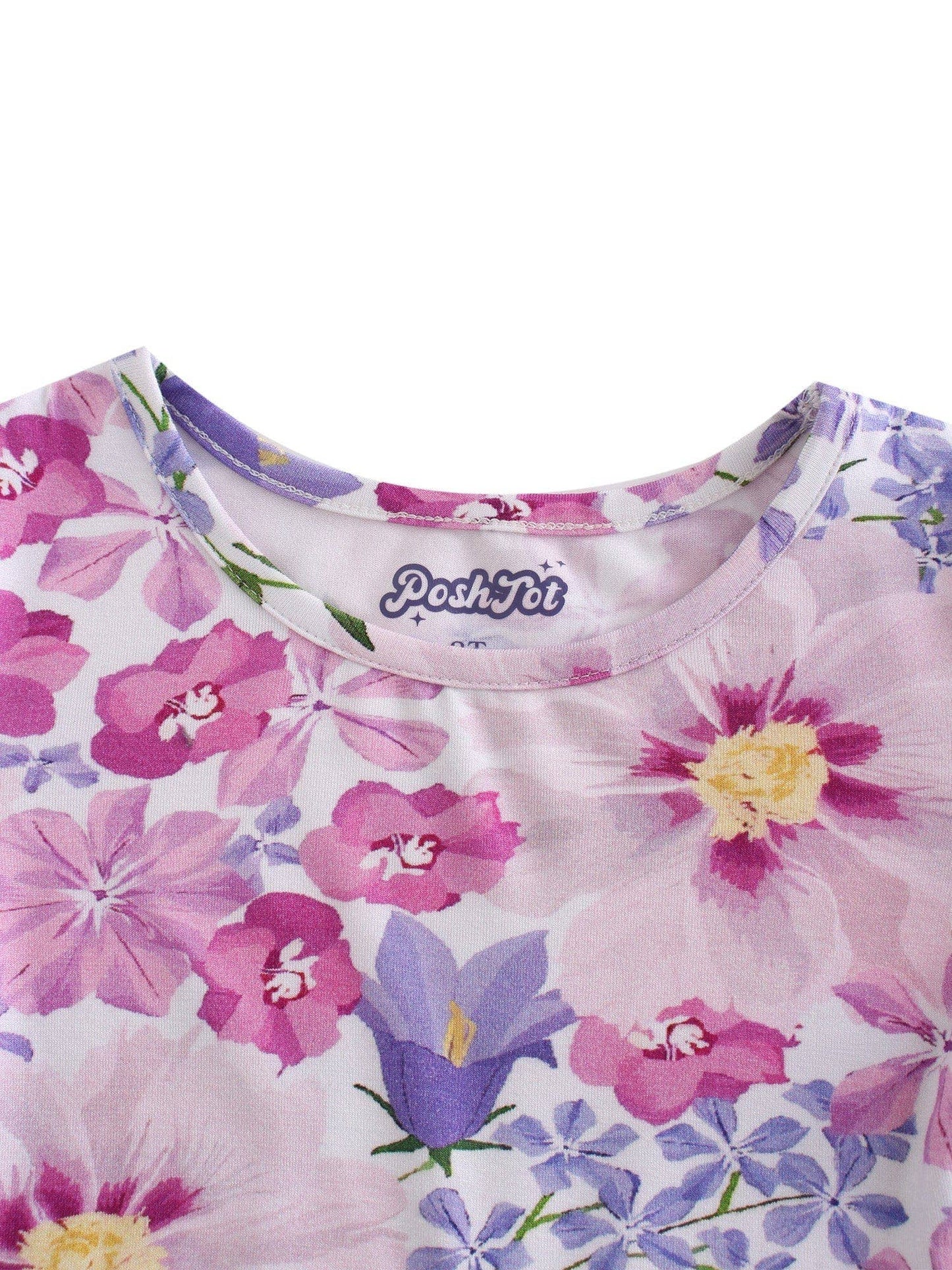PoshTOT Morning Glory Bamboo Girls Twirl Dress