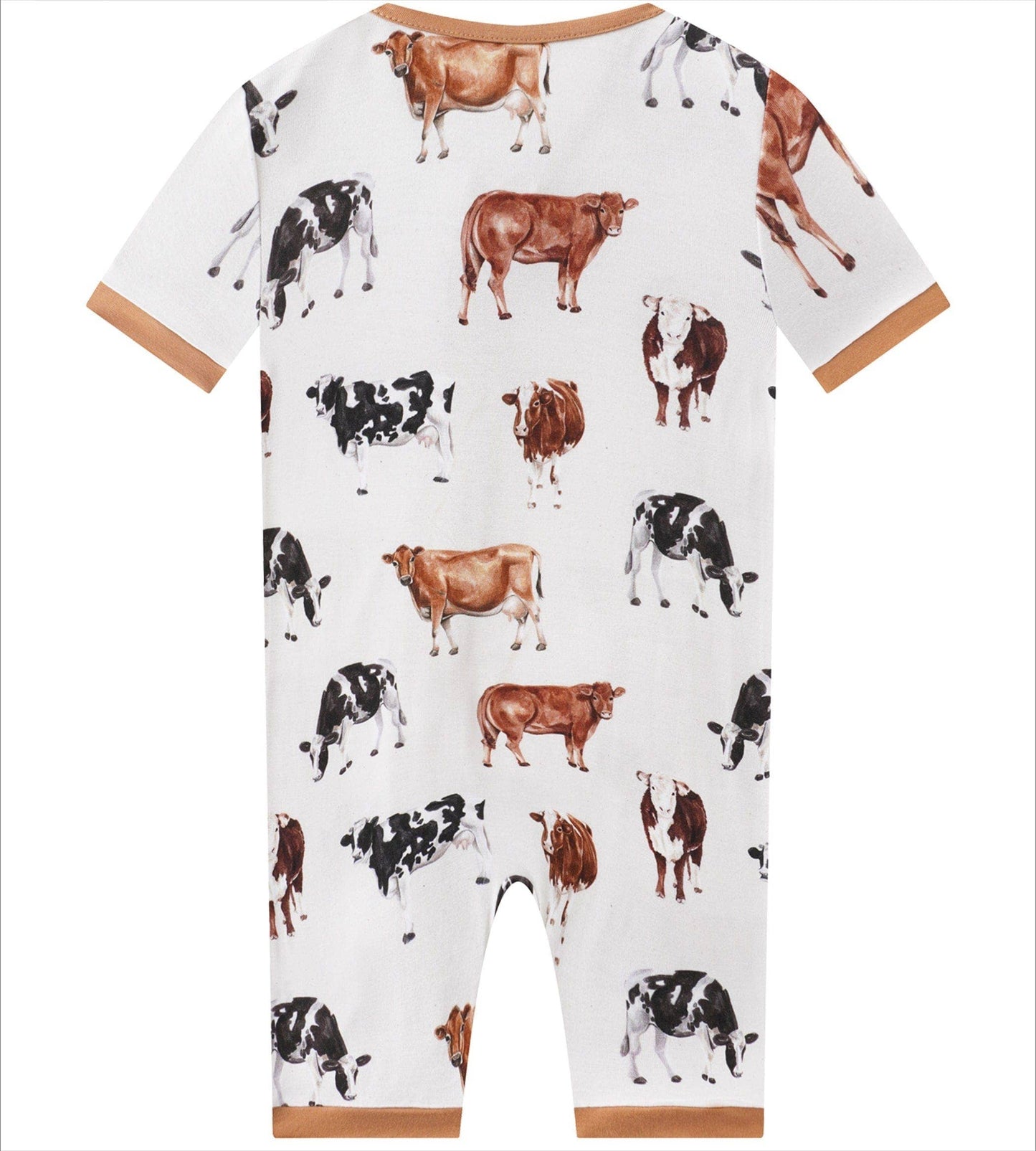 Brown Cow Bamboo Shorty Romper