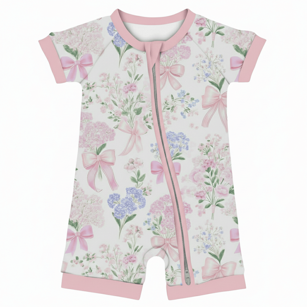 Charlie Play Springtime Wishes - Bamboo Lyocell Shorty Romper