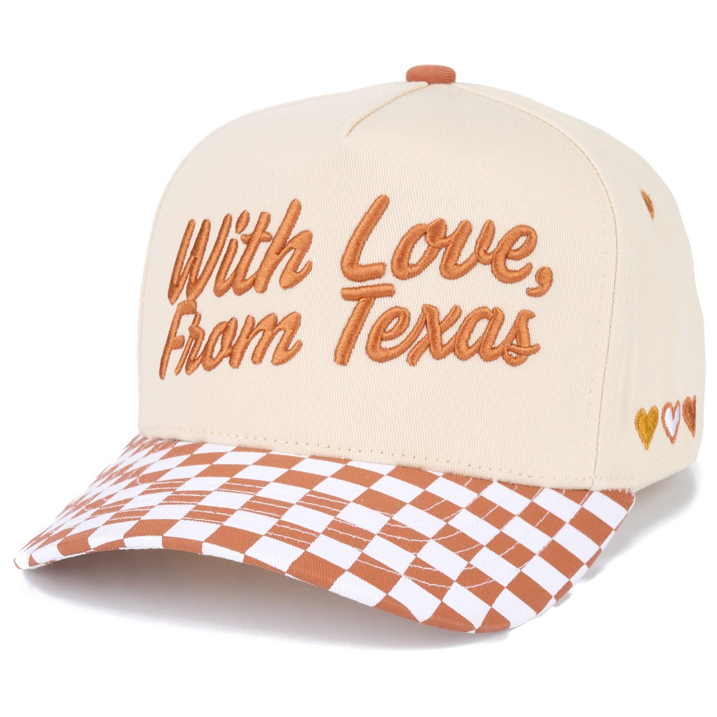 C.C WITH LOVE FROM Letter on Two Tone Trucker Hat