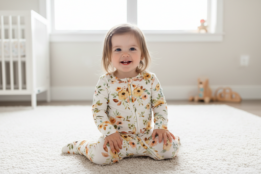 Floral Fall Foliage Zippy Romper