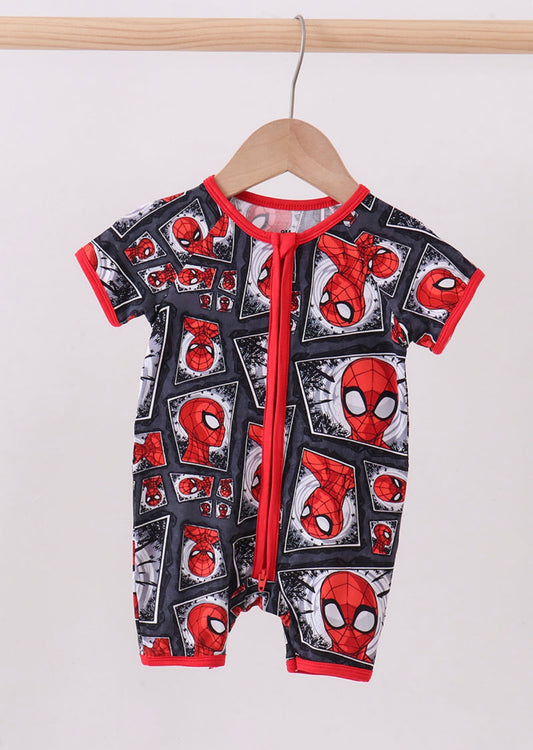 Spidey | Bamboo Shortie Zippy Romper
