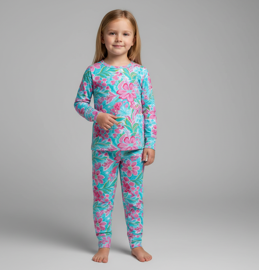 PoshTOT Summer Floral 2 Piece PJ Set