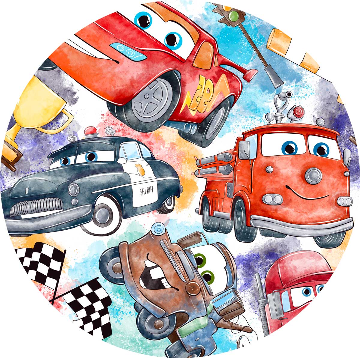 Cars Go Vroom Minky Lush Bamboo Blanket