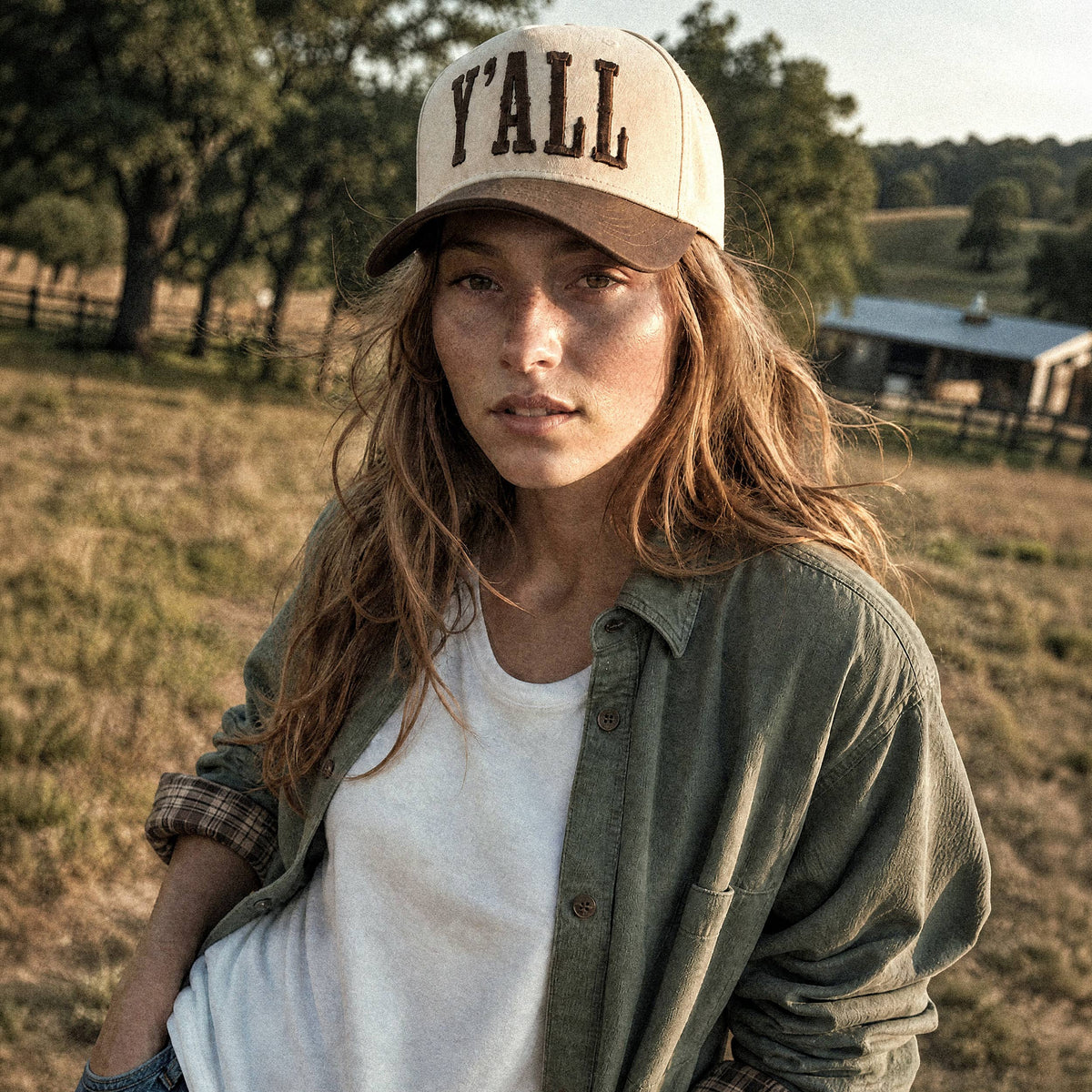 Y'ALL Embroidered Two Tone Trucker Hat