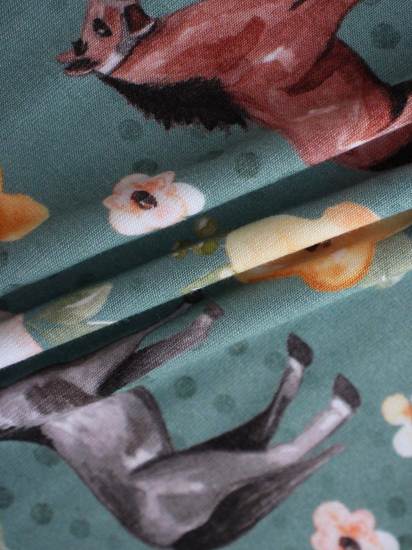 PoshTOT Forest Green Horse 2 Piece PJ Set