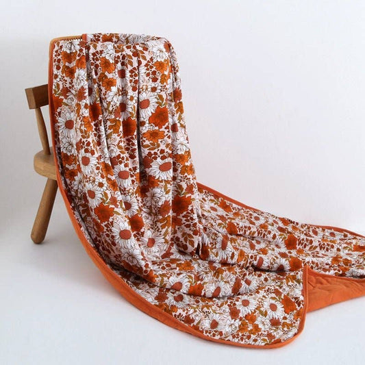 Falling For Florals Toddler Quilted Blanket 60”x40”