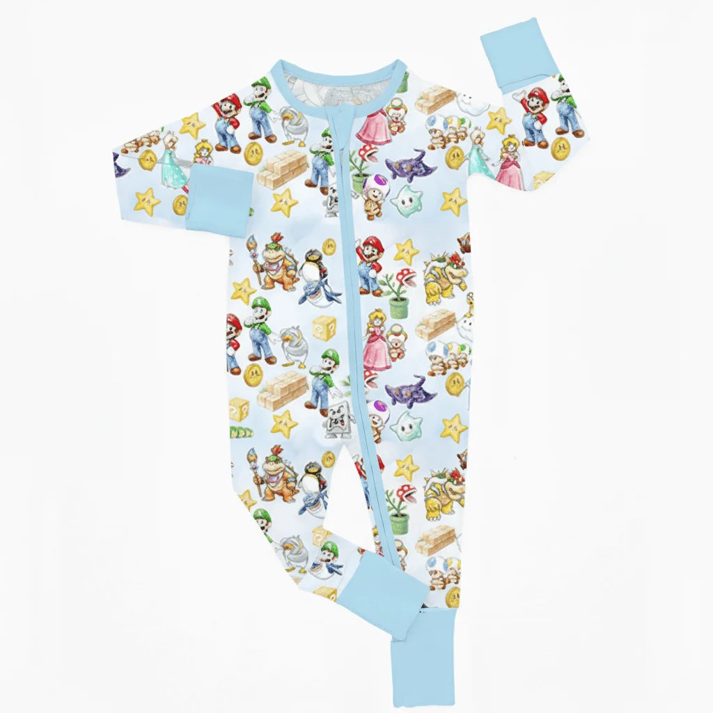 Galaxy Gamers Bamboo Convertible Zippy Romper
