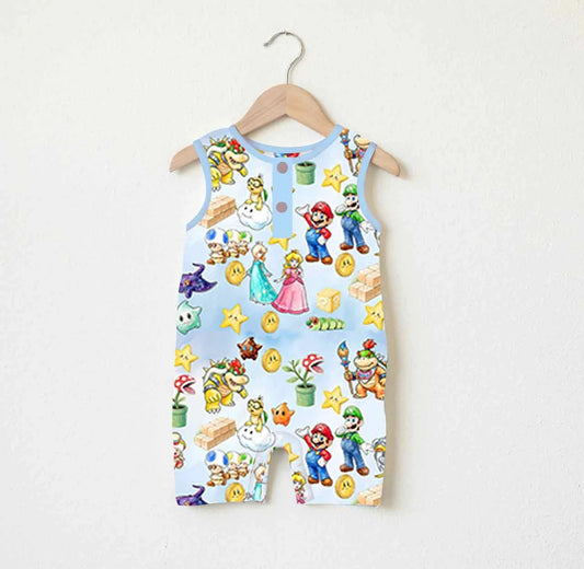Galaxy Gamers Bamboo Shortie Tank Romper