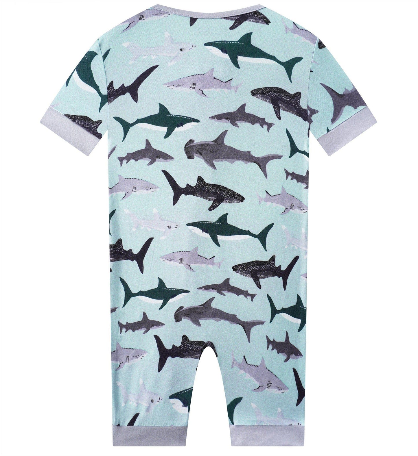 Shark Attack Bamboo Shorty Romper