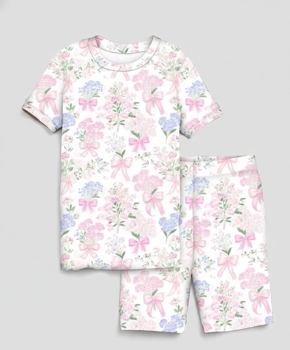 Charlie Play Springtime Wishes - Bamboo Lyocell Short Sleeve Short Lounge Set