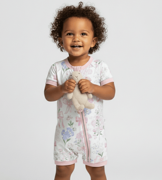 Charlie Play Springtime Wishes - Bamboo Lyocell Shorty Romper