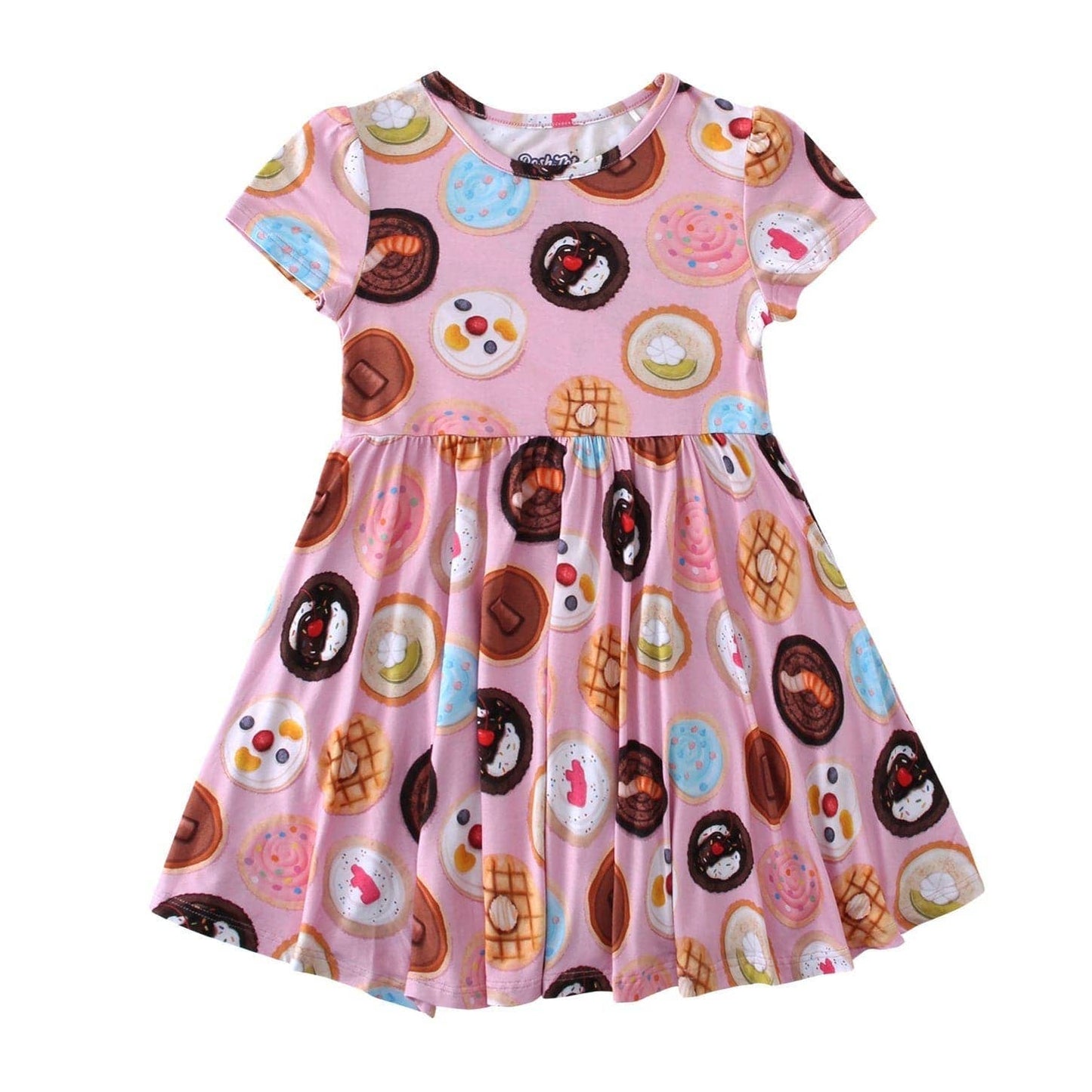 PoshTOT Cookie Bamboo Girls Twirl Dress