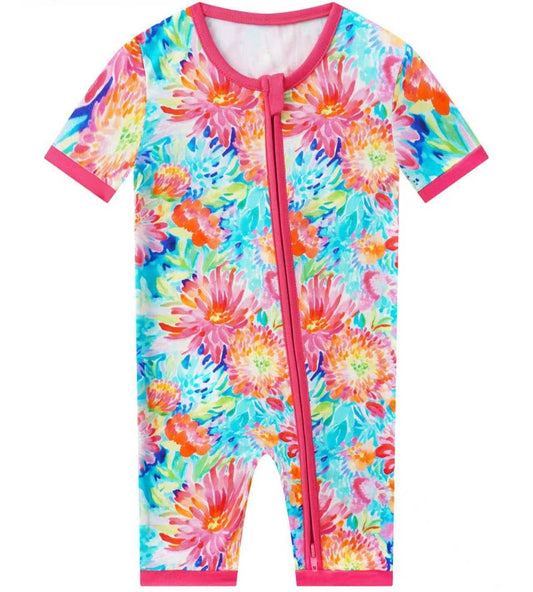 Coral Garden Bamboo Shorty Romper