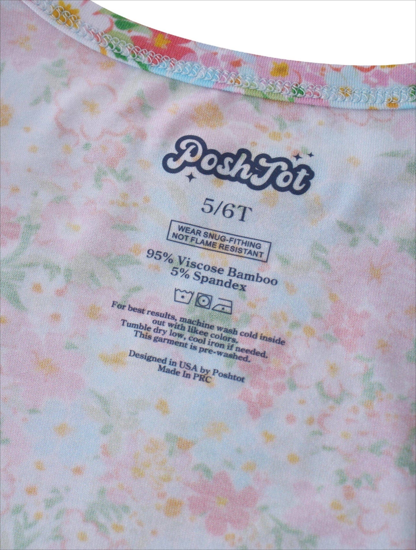 PoshTOT Pink Baby‘s Breath 2 Piece PJ Set