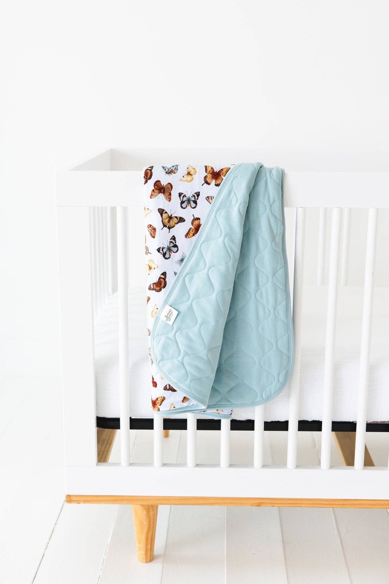 Butterfly Kisses Toddler Quilted Blanket “60x40”