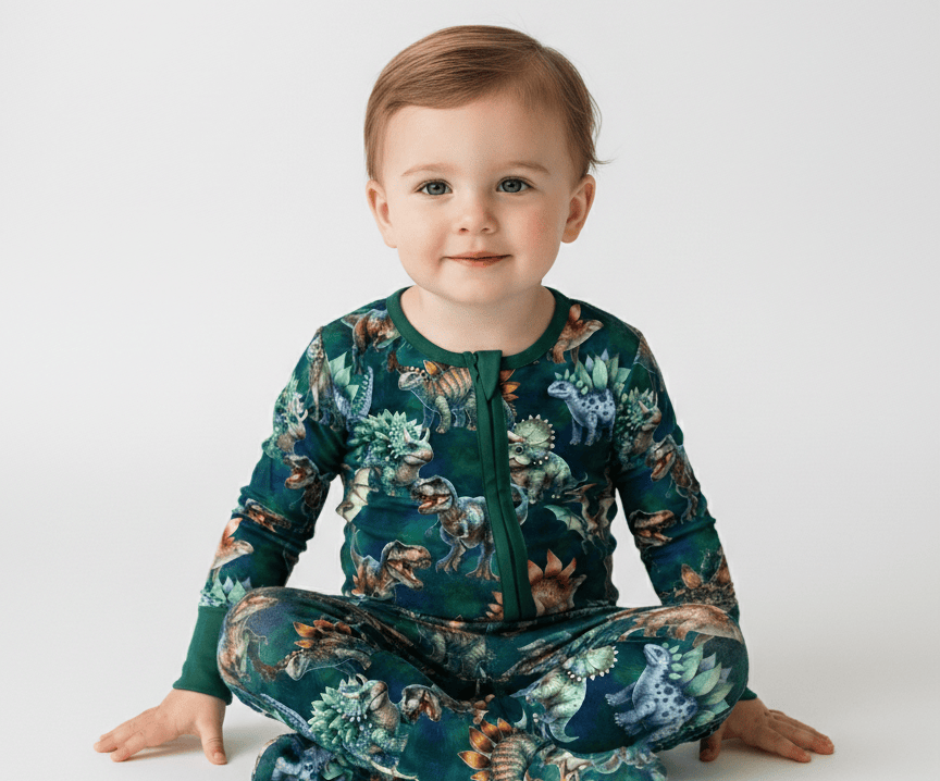 Charlie Play Jurassic Dreams - Bamboo Lyocell Zippy Romper