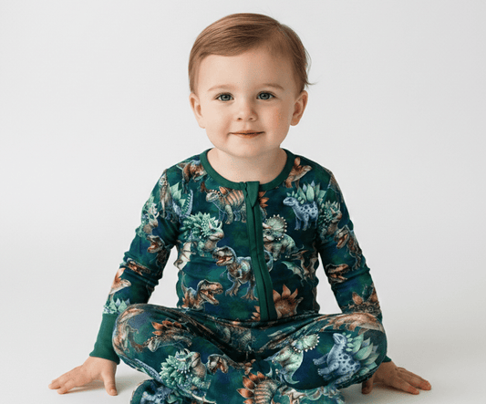 Charlie Play Jurassic Dreams - Bamboo Lyocell Zippy Romper