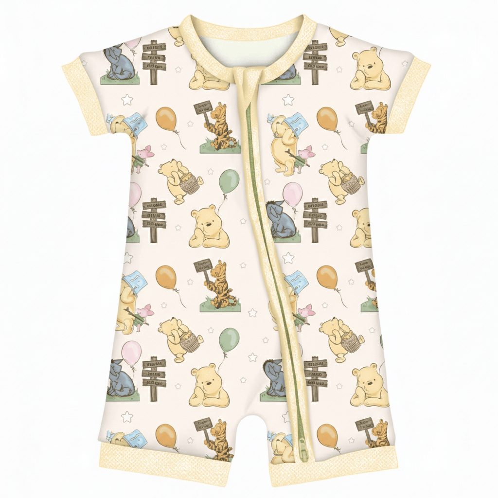 Charlie Play 100 Acre Party - Bamboo Lyocell Shorty Romper