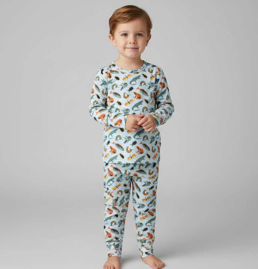 PoshTOT Lizards & Bugs 2 Piece PJ Set