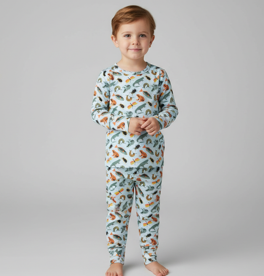 PoshTOT Lizards & Bugs 2 Piece PJ Set